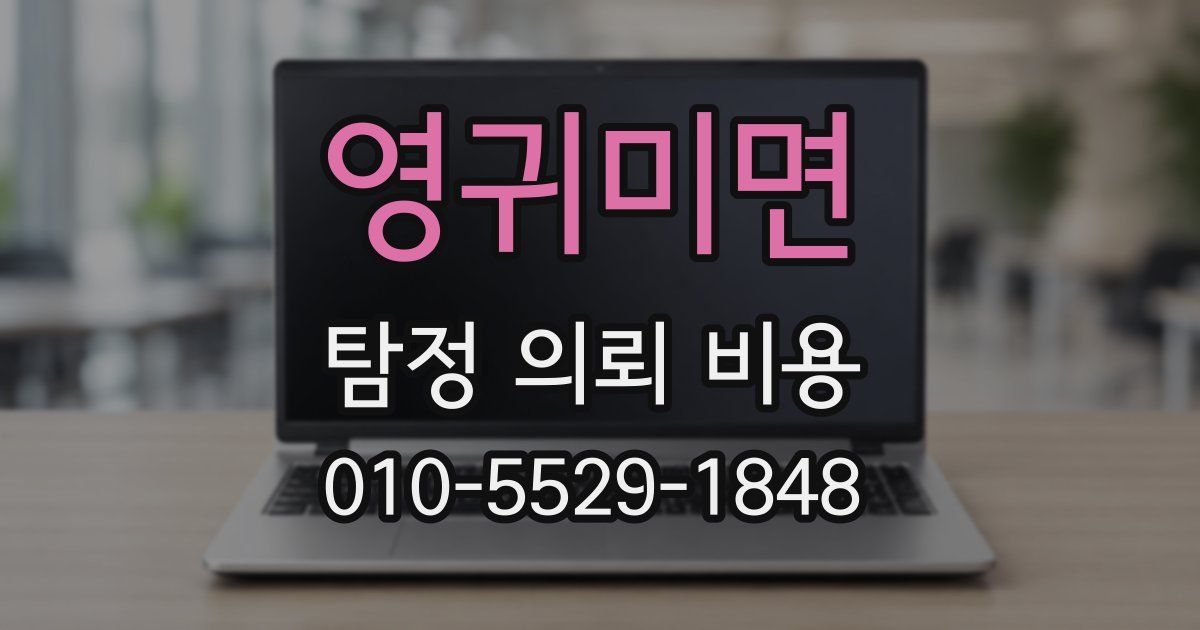 영귀미면 탐정 의뢰 비용