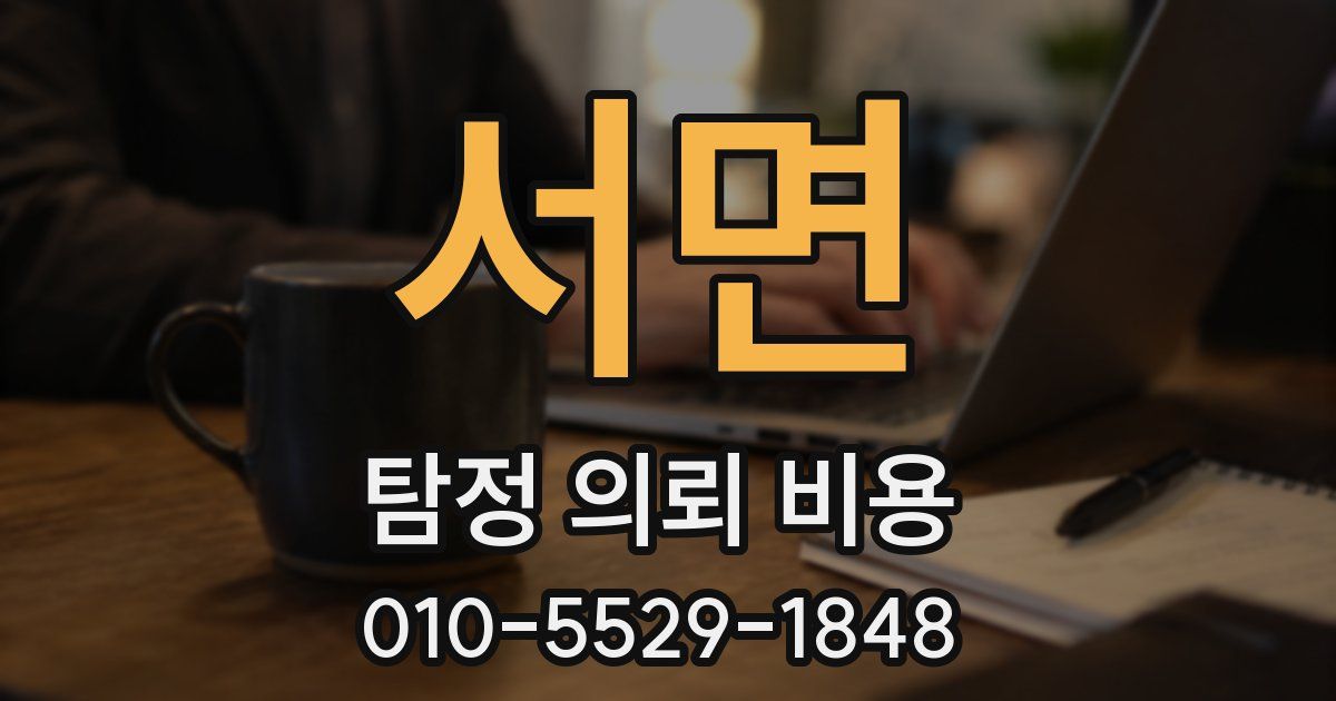 서면 탐정 의뢰 비용