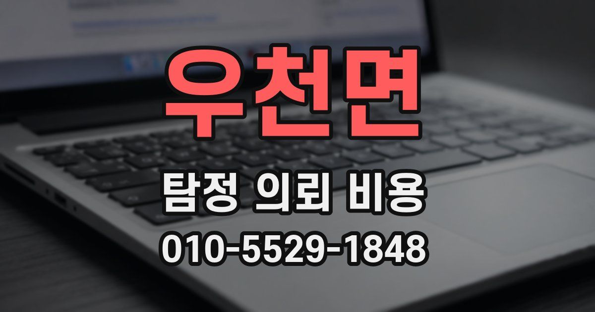 우천면 탐정 의뢰 비용