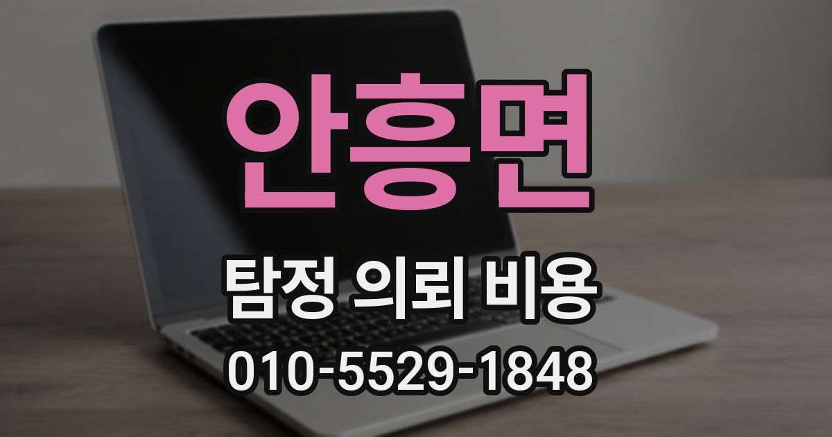 안흥면 탐정 의뢰 비용