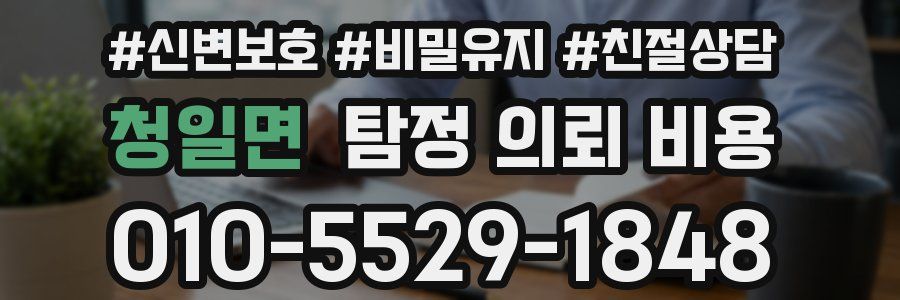 청일면 탐정 의뢰 비용