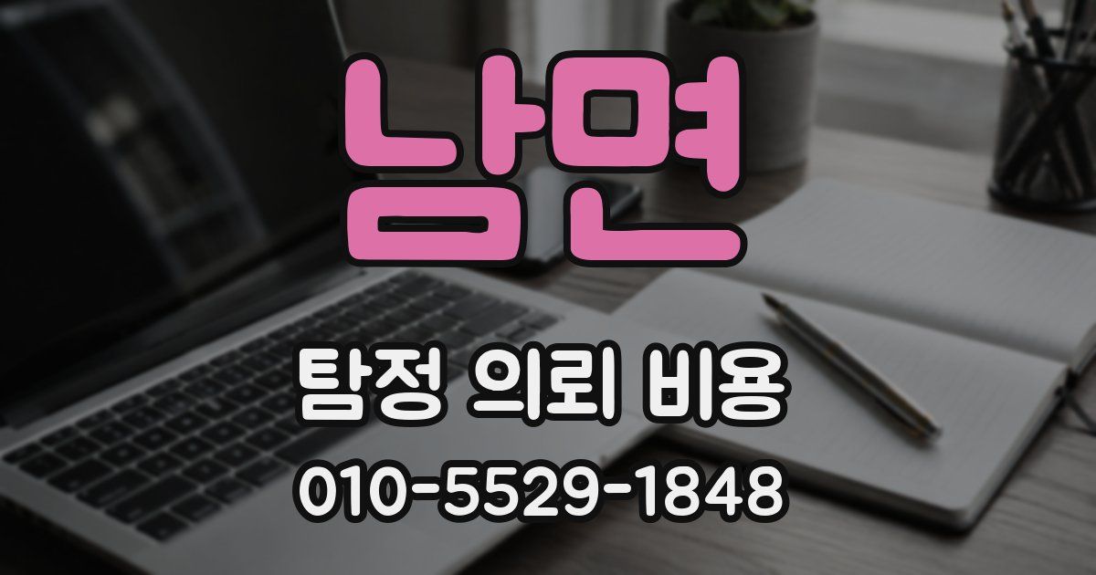 남면 탐정 의뢰 비용