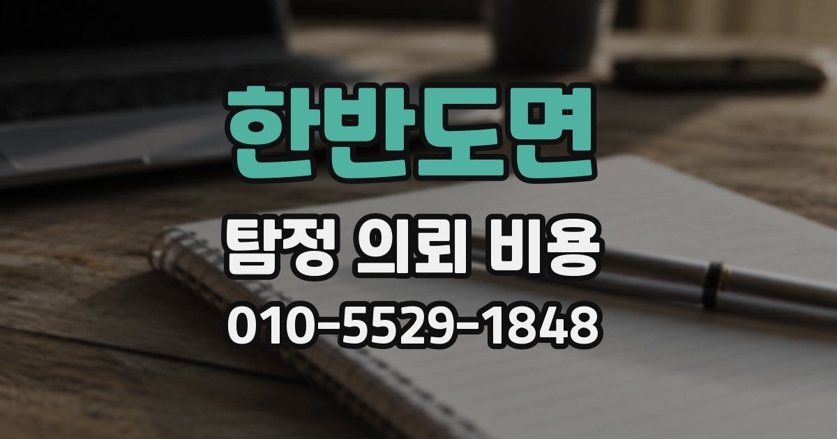 한반도면 탐정 의뢰 비용