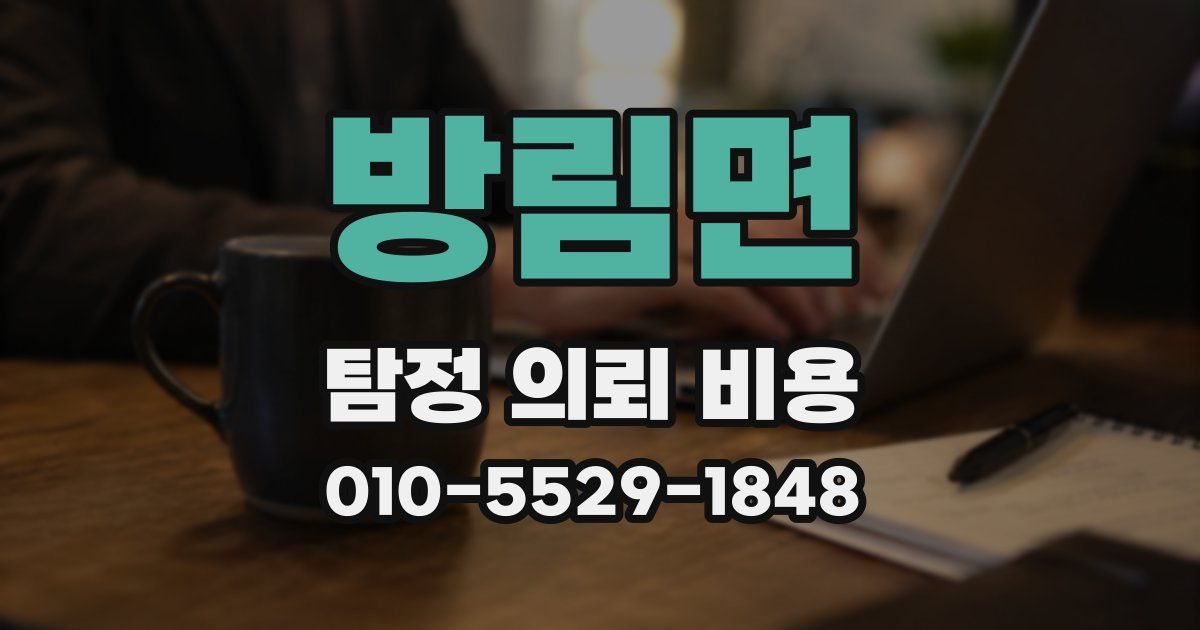 방림면 탐정 의뢰 비용