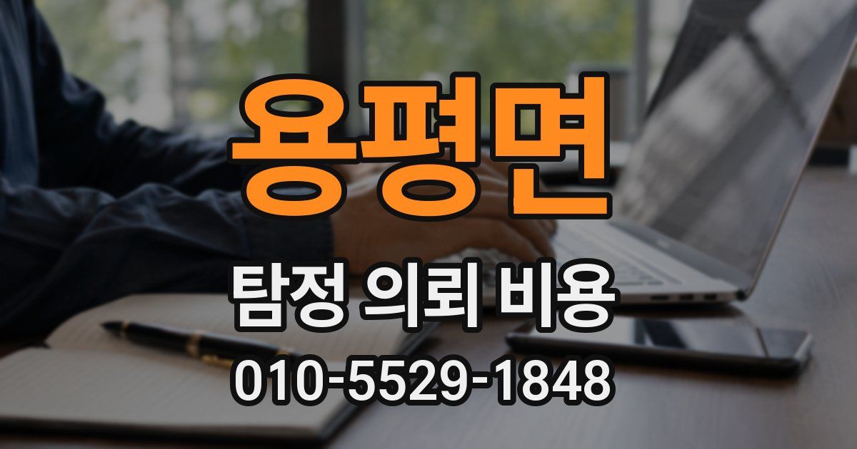 용평면 탐정 의뢰 비용