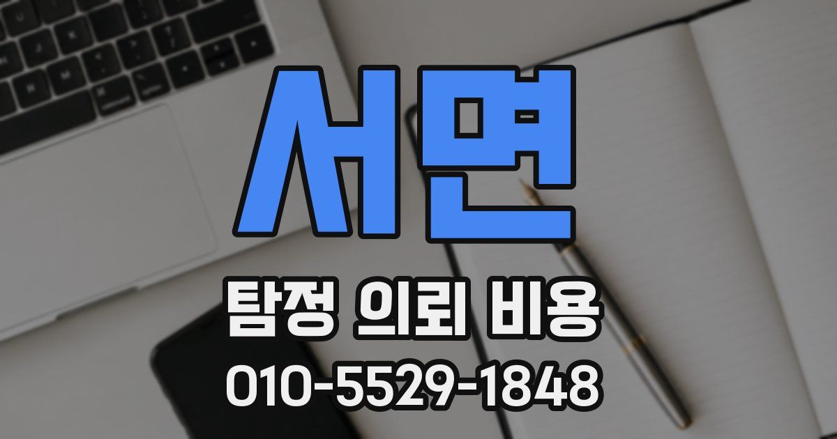 서면 탐정 의뢰 비용