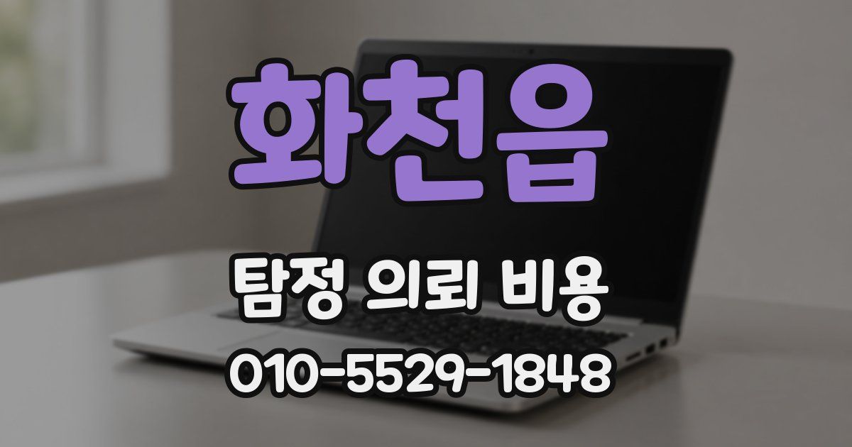 화천읍 탐정 의뢰 비용