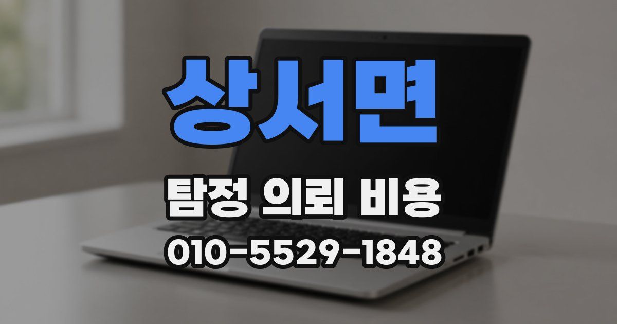 상서면 탐정 의뢰 비용