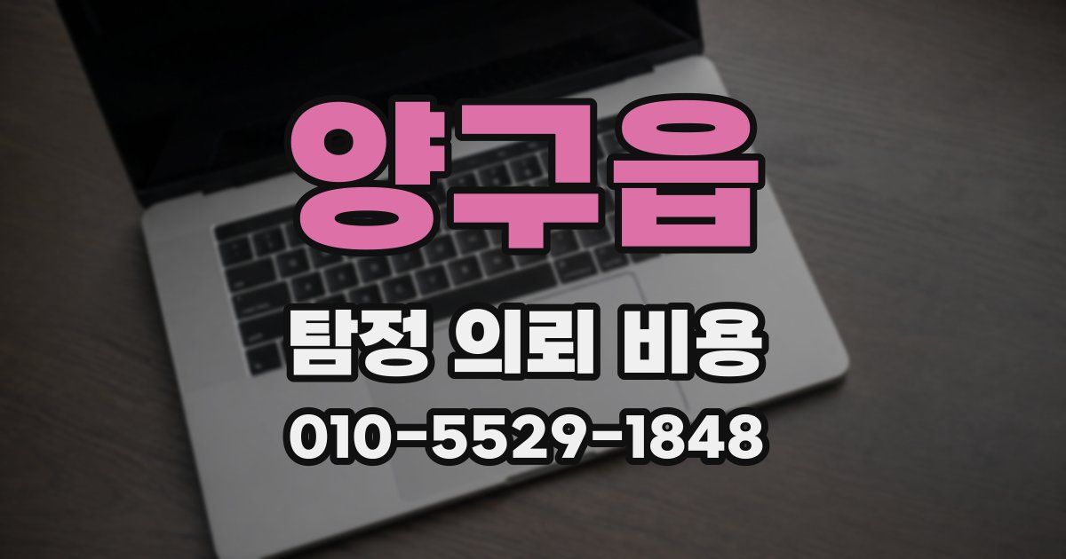 양구읍 탐정 의뢰 비용