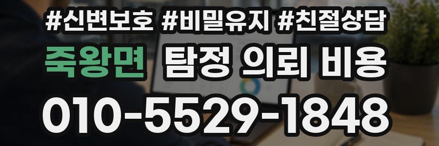 죽왕면 탐정 의뢰 비용