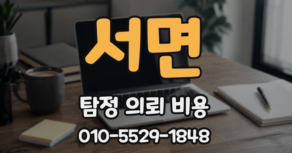 서면 탐정 의뢰 비용