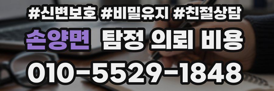 손양면 탐정 의뢰 비용