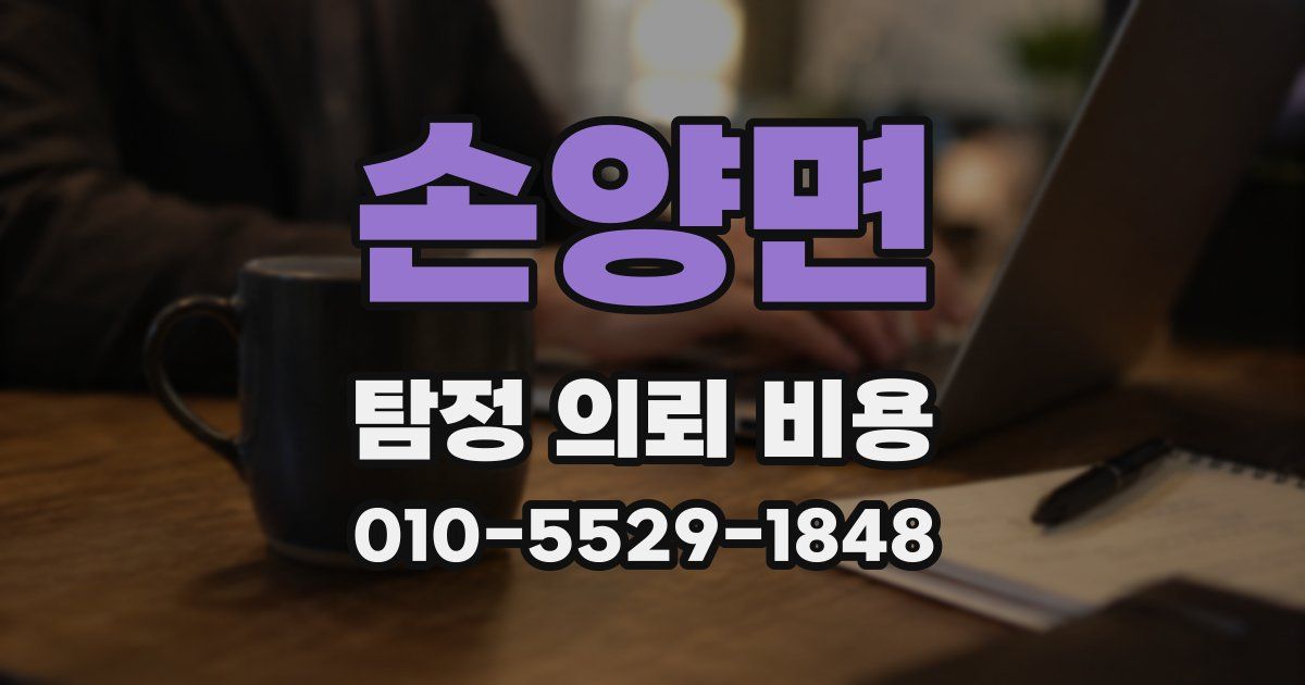 손양면 탐정 의뢰 비용