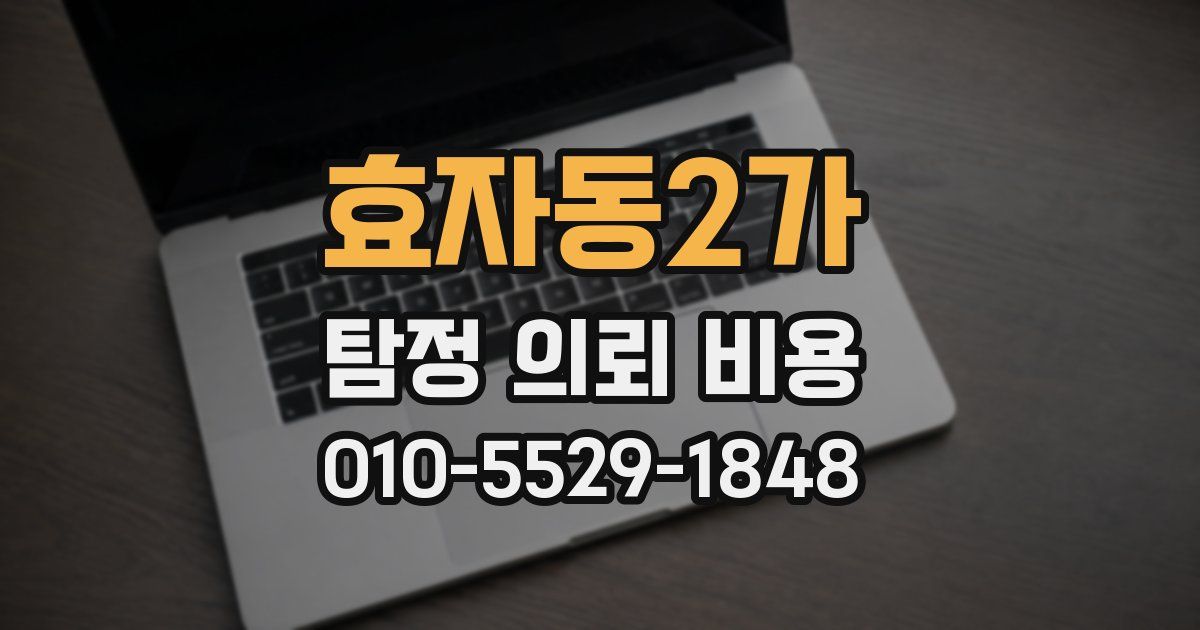 효자동2가 탐정 의뢰 비용