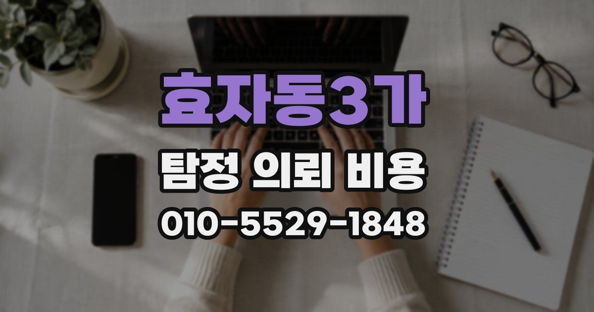 효자동3가 탐정 의뢰 비용