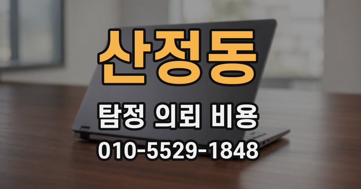 산정동 탐정 의뢰 비용