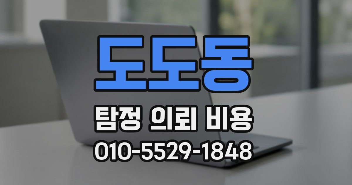 도도동 탐정 의뢰 비용