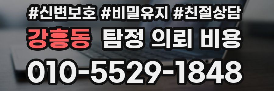 강흥동 탐정 의뢰 비용