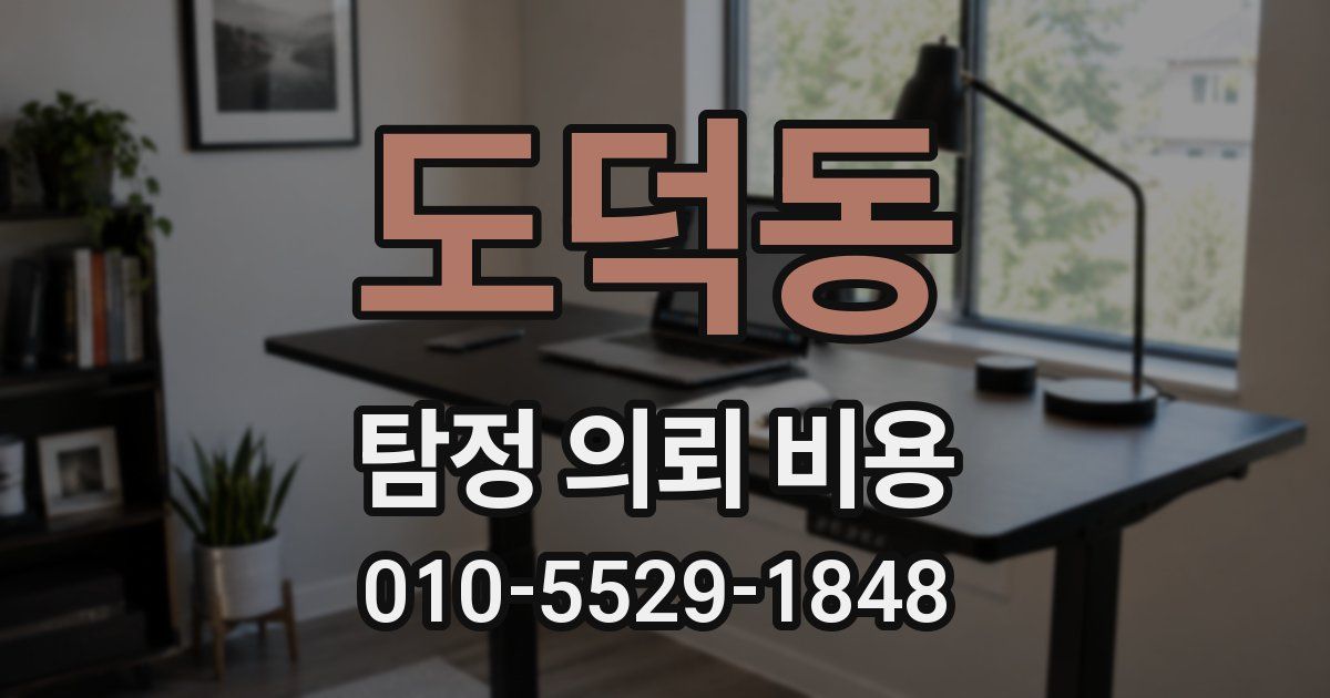 도덕동 탐정 의뢰 비용