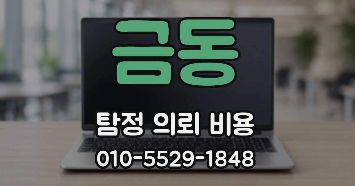 금동 탐정 의뢰 비용
