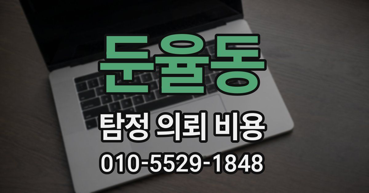 둔율동 탐정 의뢰 비용