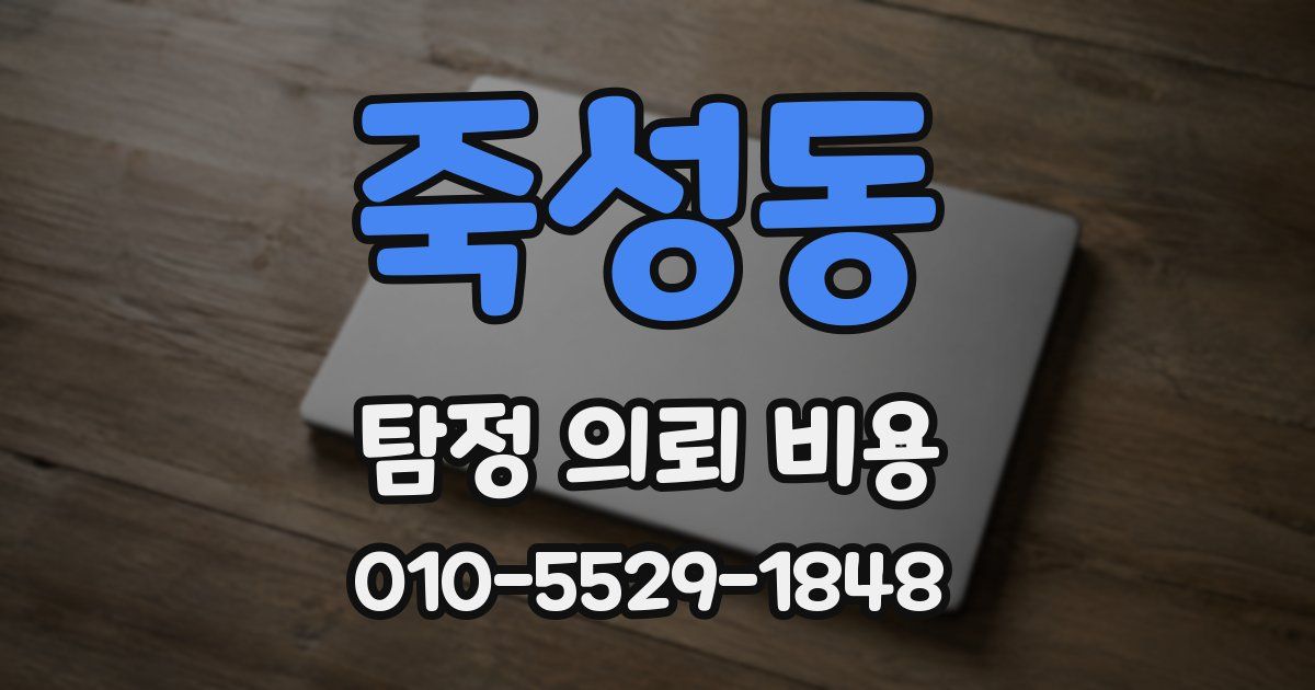 죽성동 탐정 의뢰 비용