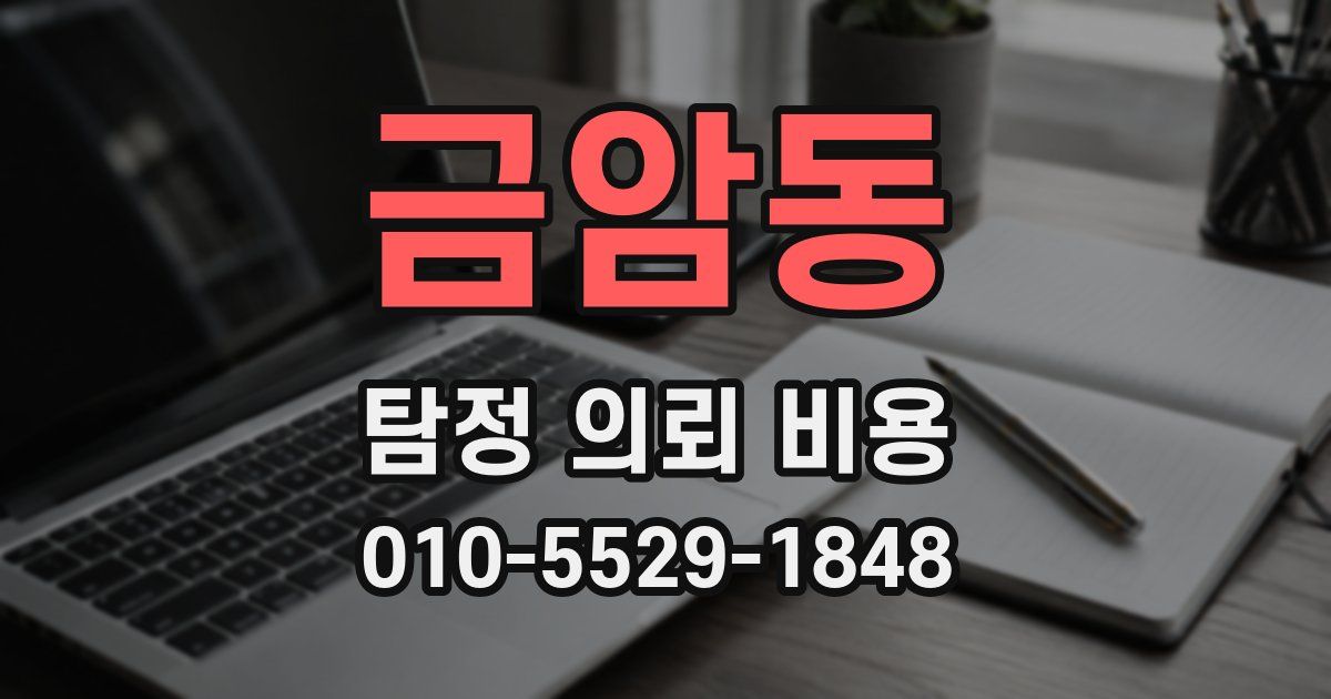 금암동 탐정 의뢰 비용