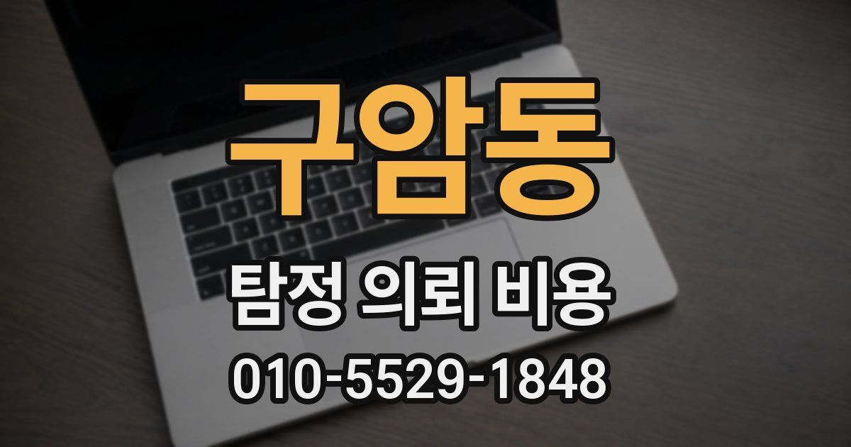 구암동 탐정 의뢰 비용