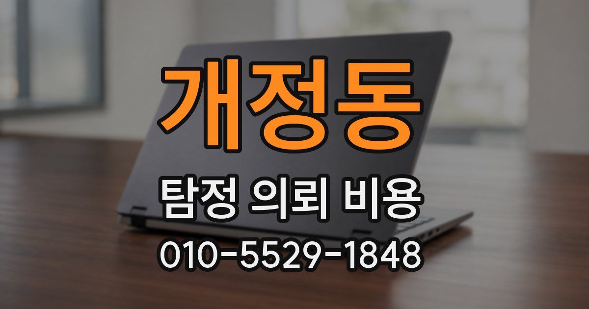개정동 탐정 의뢰 비용