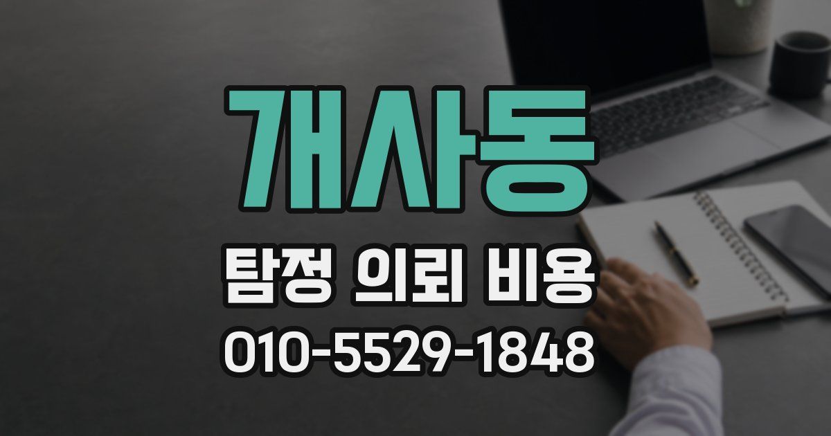 개사동 탐정 의뢰 비용