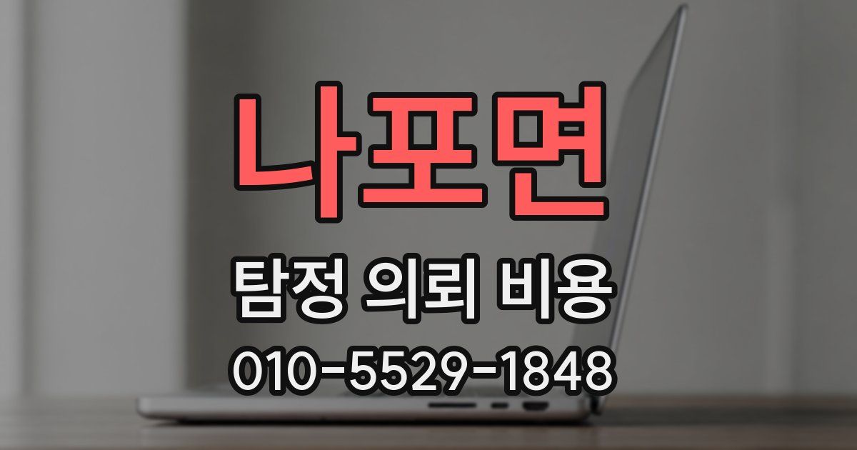 나포면 탐정 의뢰 비용