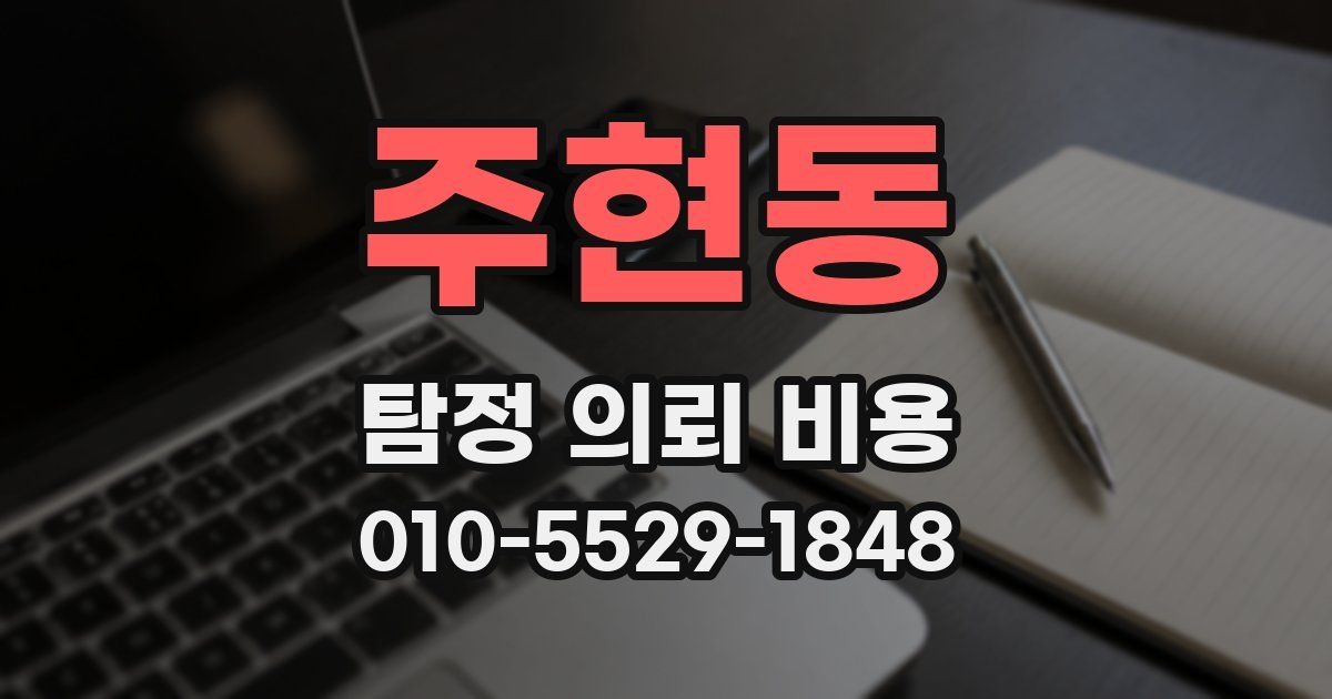 주현동 탐정 의뢰 비용