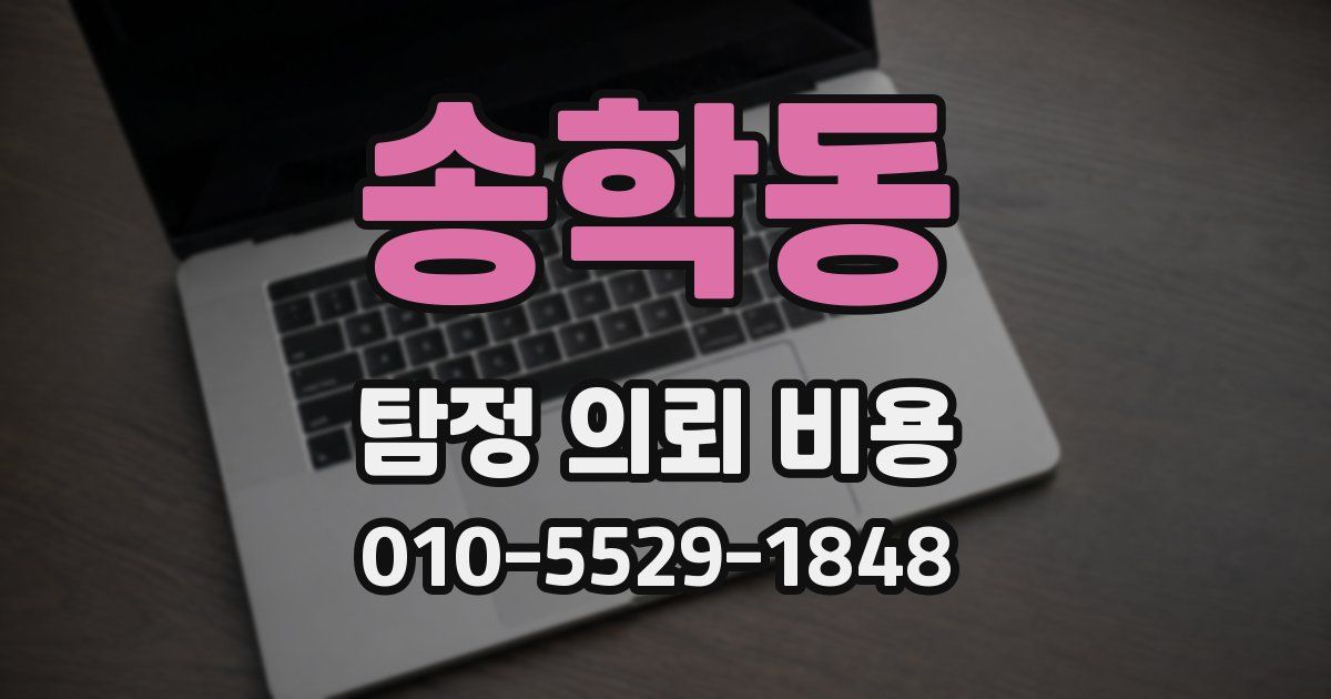 송학동 탐정 의뢰 비용