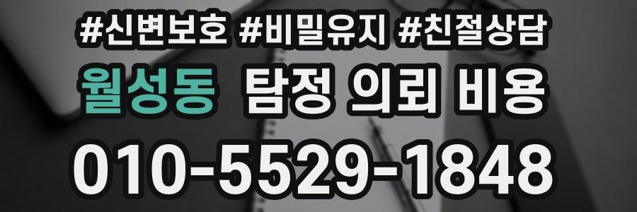 월성동 탐정 의뢰 비용