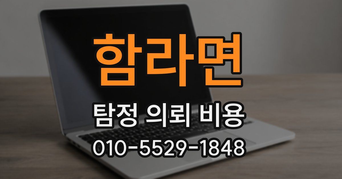 함라면 탐정 의뢰 비용