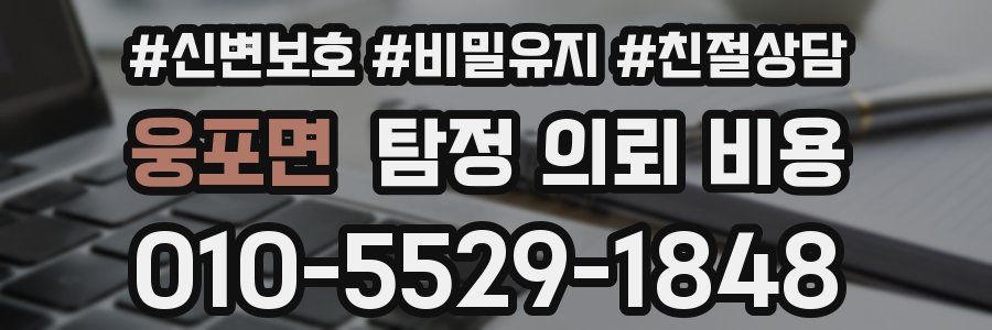 웅포면 탐정 의뢰 비용