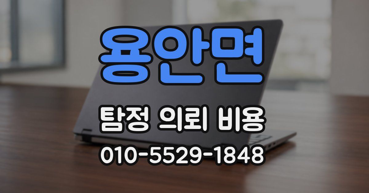 용안면 탐정 의뢰 비용