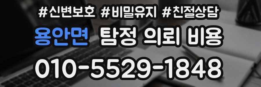 용안면 탐정 의뢰 비용