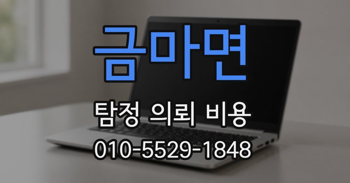 금마면 탐정 의뢰 비용