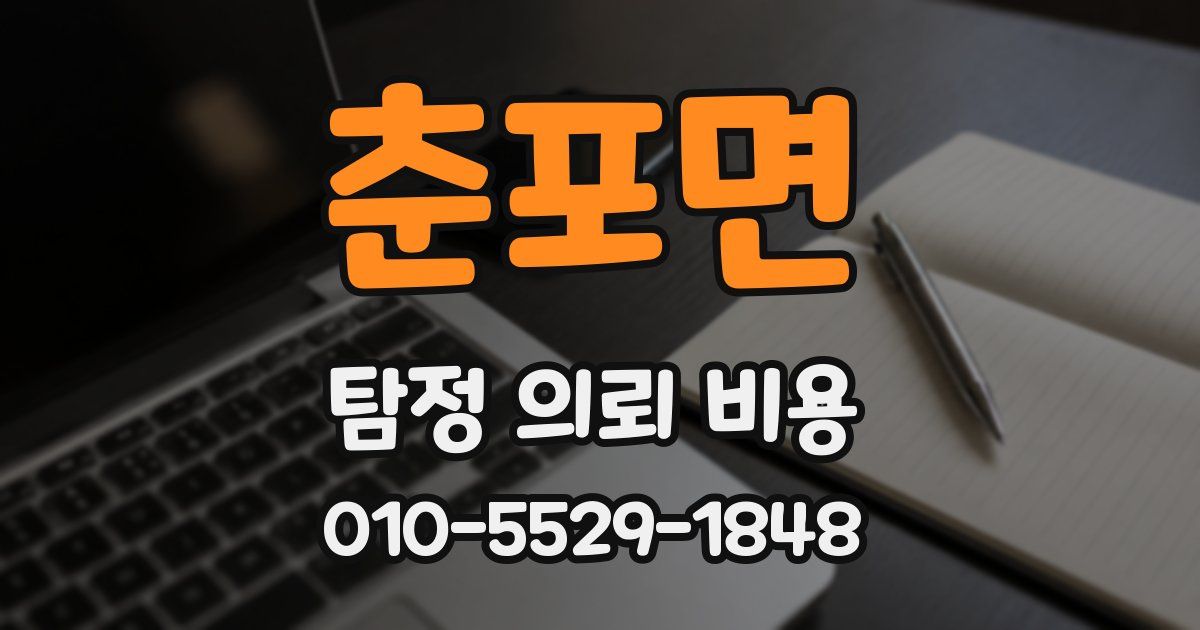 춘포면 탐정 의뢰 비용