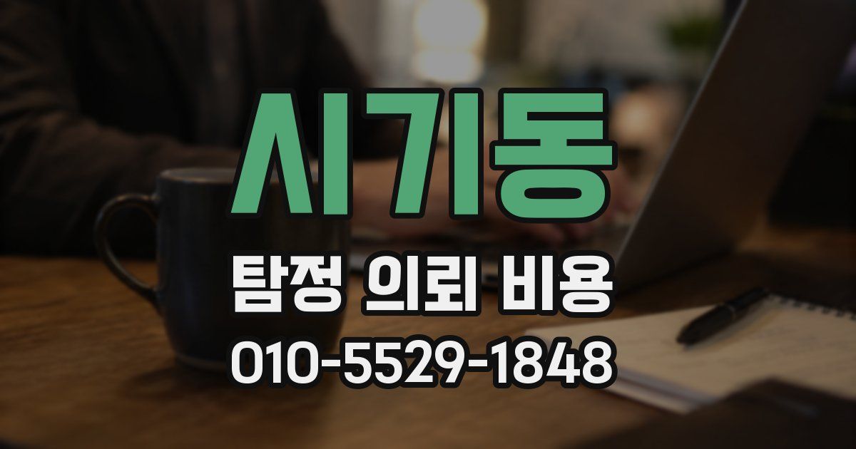 시기동 탐정 의뢰 비용