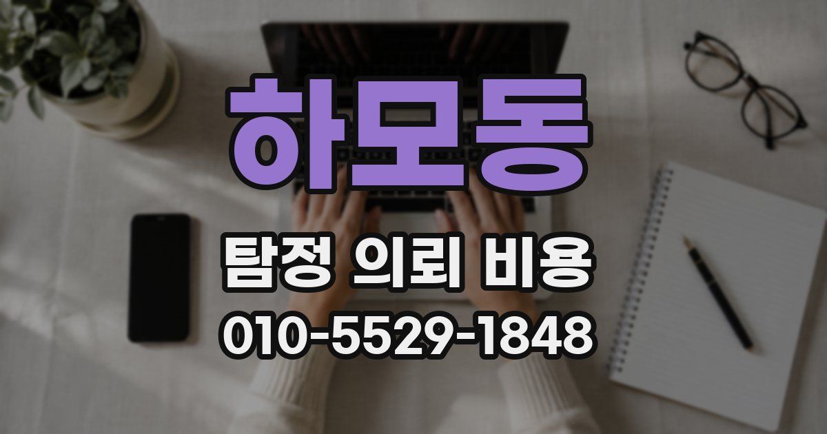하모동 탐정 의뢰 비용