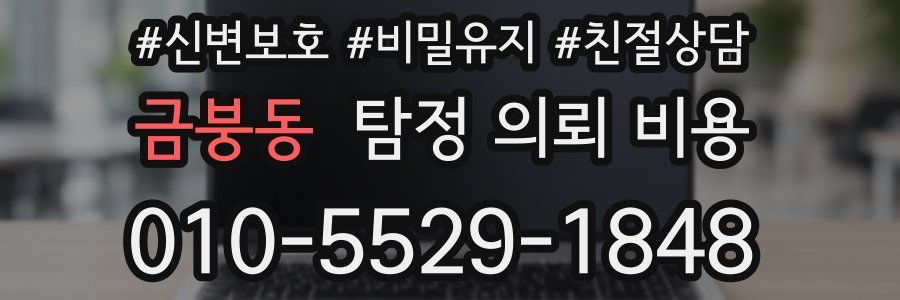 금붕동 탐정 의뢰 비용