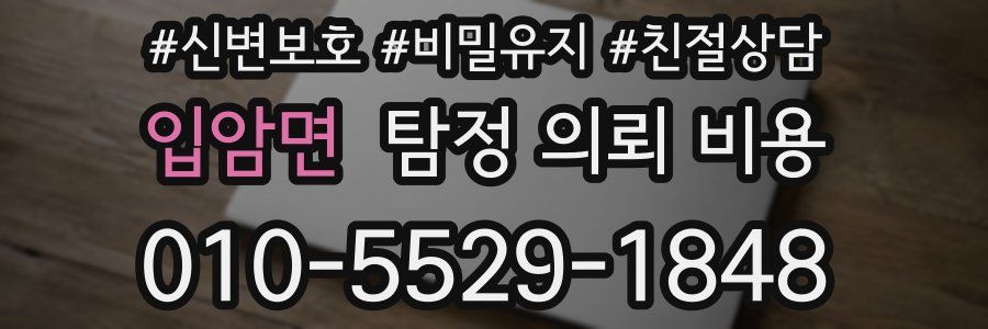 입암면 탐정 의뢰 비용
