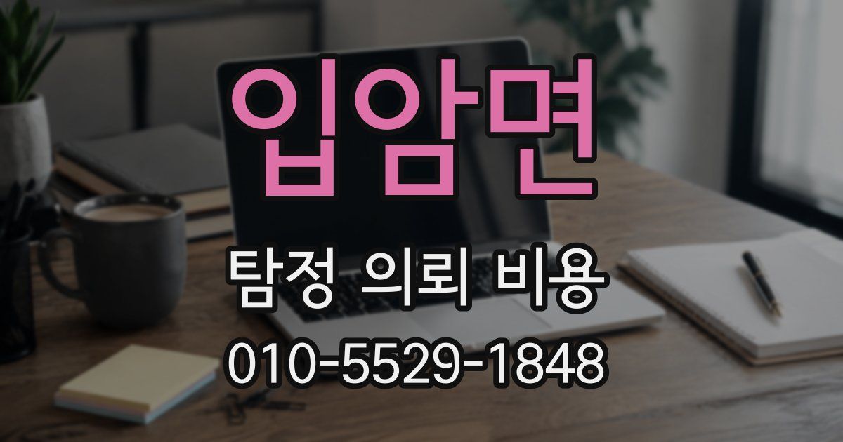 입암면 탐정 의뢰 비용