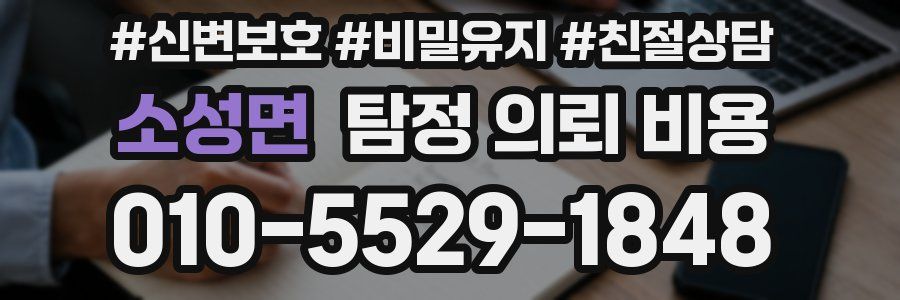 소성면 탐정 의뢰 비용