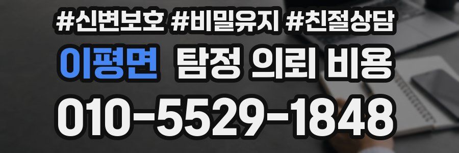 이평면 탐정 의뢰 비용