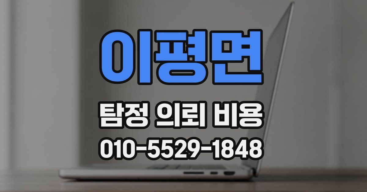 이평면 탐정 의뢰 비용