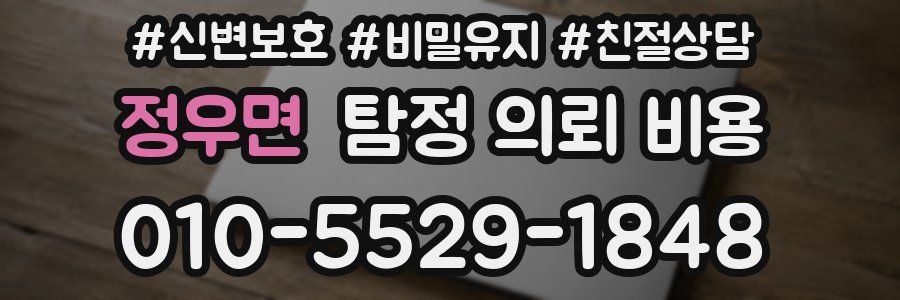 정우면 탐정 의뢰 비용