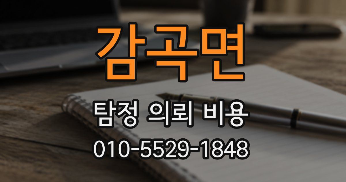 감곡면 탐정 의뢰 비용